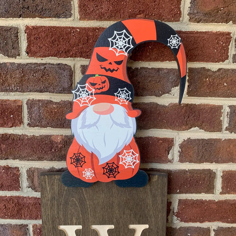 Halloween gnome for  welcome sign
